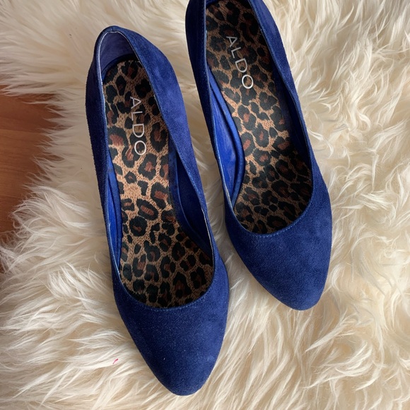 Blue Suede High Heels - Picture 3 of 5
